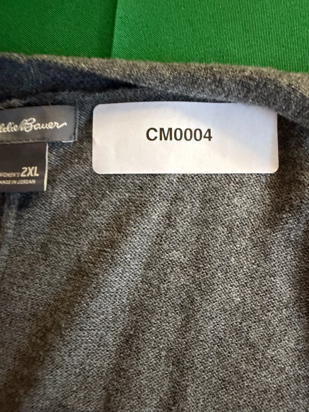 Eddie Bauer Gray Striped Open-Front Cardigan — Women’s 2XL